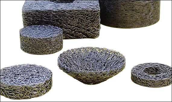 Knitted mesh gasket 3×5 mm to 10×20 mm profiles