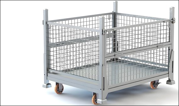 Available in 1000×800×850 mm and 1200×1000×890 mm sizes, they enable quick movement of goods within warehouses, workshops, and production lines