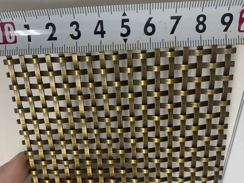 Woven Decorative Wire Mesh with Copper Finishes